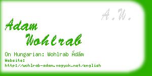 adam wohlrab business card